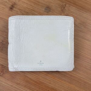 Lanvin on Blue 558614-31 Prisoner Bi-Fold Wallet White
